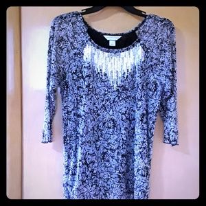 Christopher banks black and gray tunic